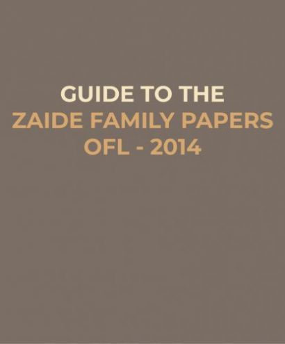 C – Guide to the Zaide Family Papers